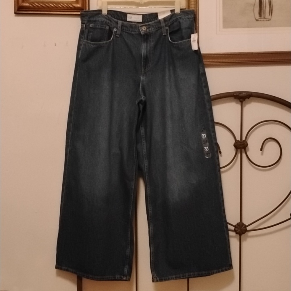 GAP Super Baggy Jeans Medium Indigo Size 31 NWT